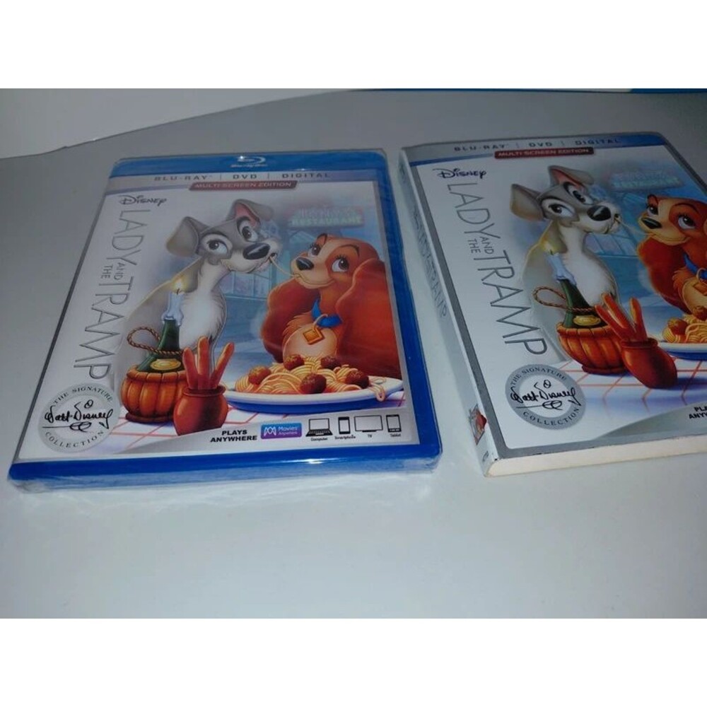 NIP Disney Lady and the Tramp Signature Collection Blu-Ray DVD Slipcover Sealed